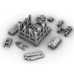 Décors GameScape 3D – Terrain modulaire 28/32 mm en filament

