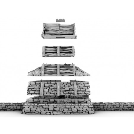 Décors GameScape 3D – Terrain modulaire 28/32 mm en filament

