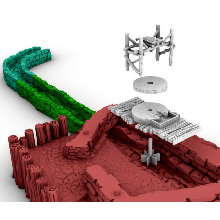 Décors GameScape 3D – Terrain modulaire 28/32 mm en filament


