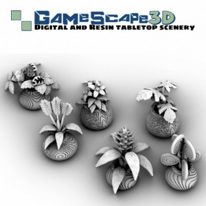 Décor Gamescape 3D Plantes exotiques 