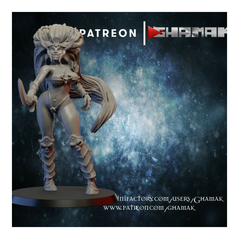 "Armée Elfes Noirs Ghamak - Figurines & Décors 3D pour Wargames Fantasy"