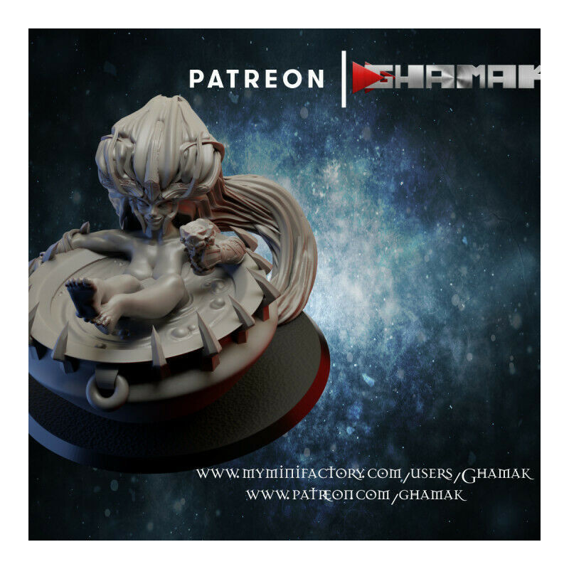 "Armée Elfes Noirs Ghamak - Figurines & Décors 3D pour Wargames Fantasy"