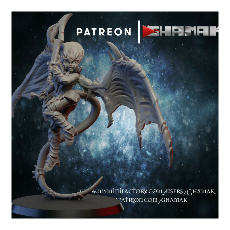 "Armée Elfes Noirs Ghamak - Figurines & Décors 3D pour Wargames Fantasy"