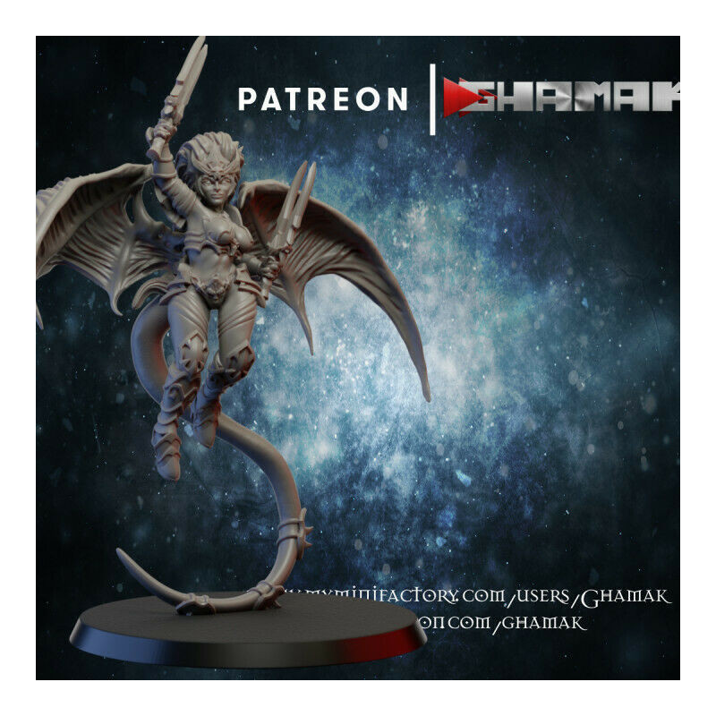 "Armée Elfes Noirs Ghamak - Figurines & Décors 3D pour Wargames Fantasy"