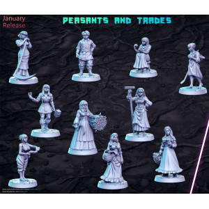 Impression 3D Figurines RN Studio Peasants and trades