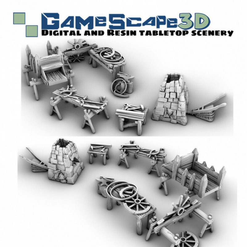 Décors GameScape 3D – Terrain modulaire 28/32 mm en filament

