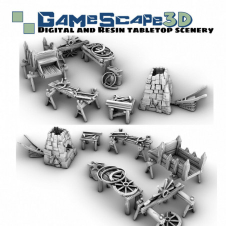 Décors GameScape 3D – Terrain modulaire 28/32 mm en filament

