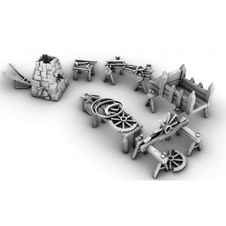 Décors GameScape 3D – Terrain modulaire 28/32 mm en filament


