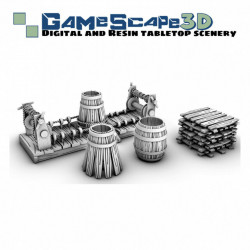 Décors GameScape 3D – Terrain modulaire 28/32 mm en filament

