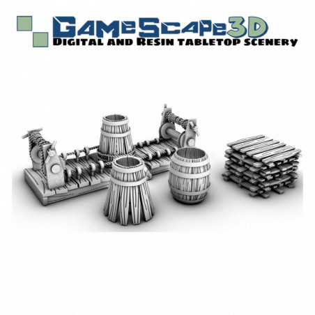 Décors GameScape 3D – Terrain modulaire 28/32 mm en filament

