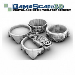Décors GameScape 3D – Terrain modulaire 28/32 mm en filament

