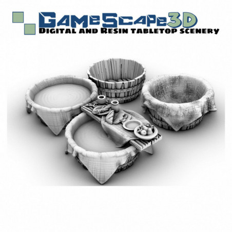 Décors GameScape 3D – Terrain modulaire 28/32 mm en filament

