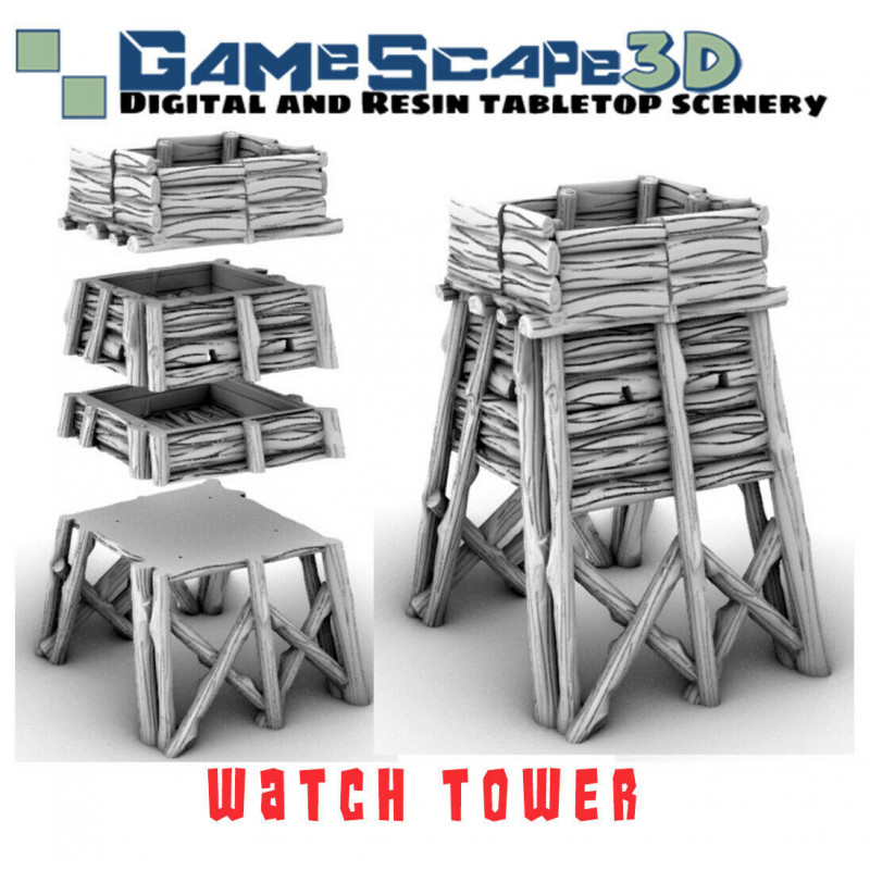 Décors GameScape 3D – Terrain modulaire 28/32 mm en filament

