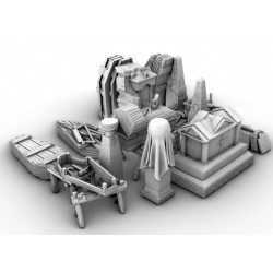 Décors GameScape 3D – Terrain modulaire 28/32 mm en filament

