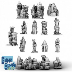 Décors GameScape 3D – Terrain modulaire 28/32 mm en filament

