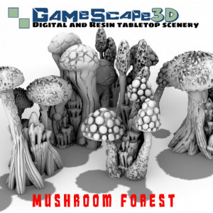 Décor Gamescape Forêt de champignons 