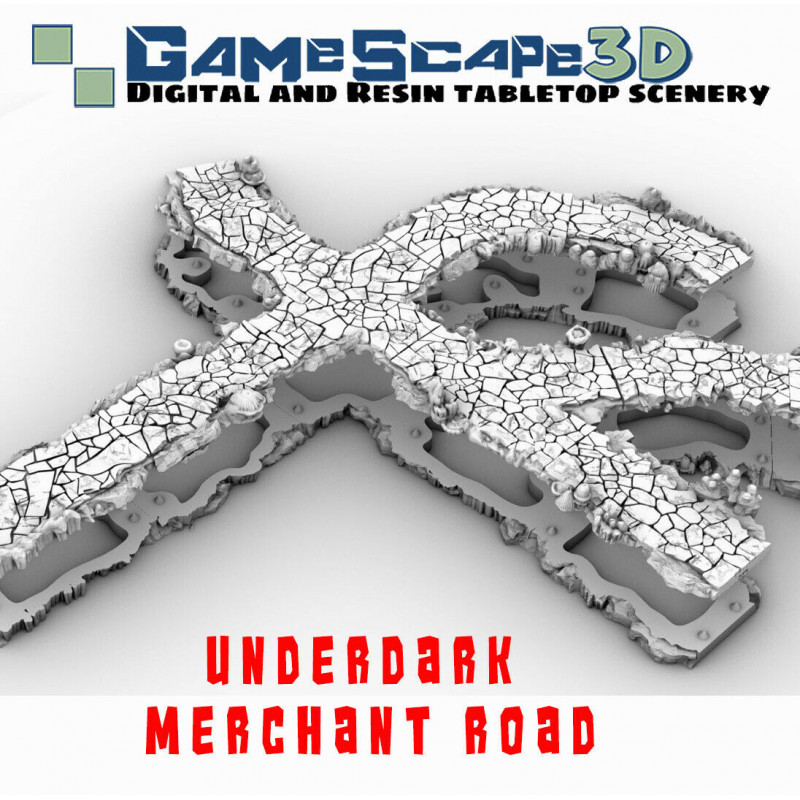 Décors GameScape 3D – Terrain modulaire 28/32 mm en filament

