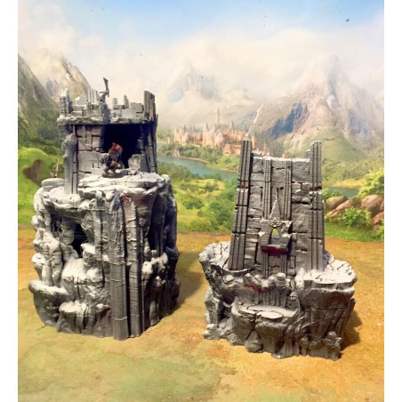 Décors GameScape 3D – Terrain modulaire 28/32 mm en filament

