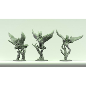 Forest Dragon impréssion 3d--Wood elves-Guerriers Faucons-Echelle 15mm