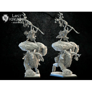 9th Age Impression 3D Chaos Chaman Homme bête sur cyclope bestiale