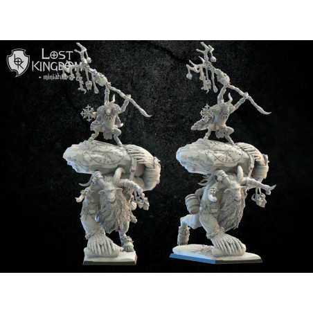 9th Age Impression 3D Chaos Chaman Homme bête sur cyclope bestiale