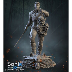 Witcher (full) figurine impression 3D résine  18cm  (non peint)