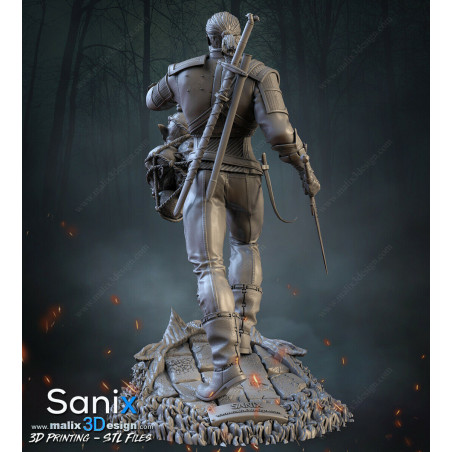 Witcher (full) figurine impression 3D résine  18cm  (non peint)