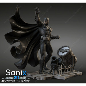 Batman figurine imprimée en 3D résine Taille 18cm (non peint)