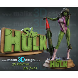 She hulk figurine impression 3D résine  18cm (non peint)