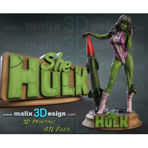 She hulk figurine imprimée en 3D résine Taille 18cm