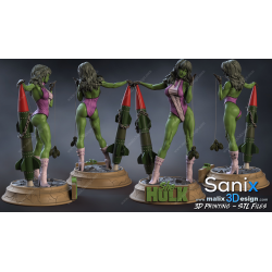 She hulk figurine impression 3D résine  18cm (non peint) (2)