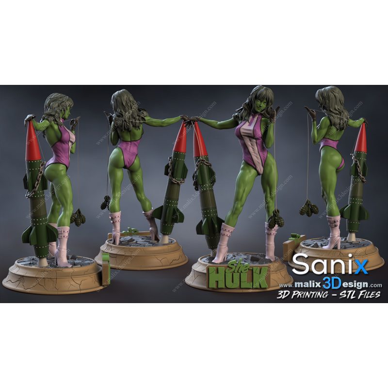 She hulk figurine impression 3D résine  18cm (non peint)