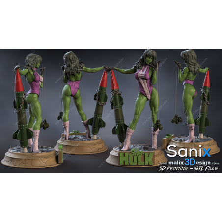 She hulk figurine impression 3D résine  18cm (non peint)
