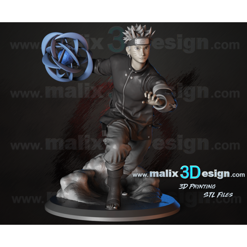 Naruto figurine impression 3D résine  18cm  (non peint)