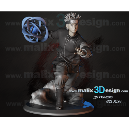 Naruto figurine impression 3D résine  18cm  (non peint)
