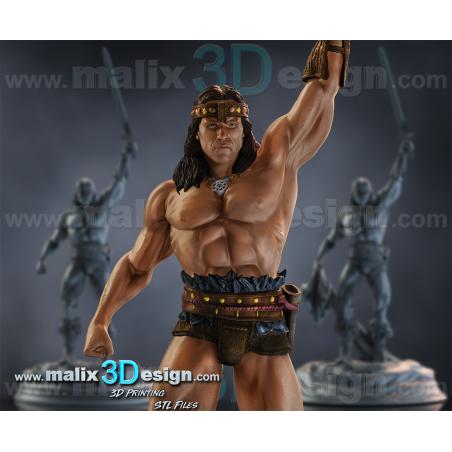 Conan figurine impression 3D résine  18cm (non peint)