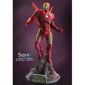 Iron man figurine imprimée en 3D résine Taille 18cm