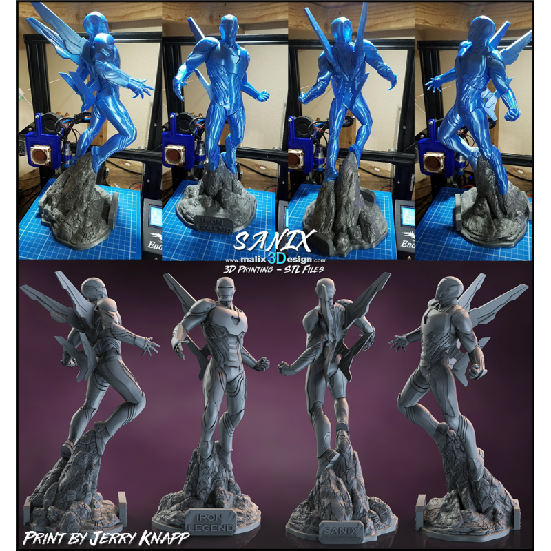 Iron man figurine impression 3D résine  18cm (non peint)