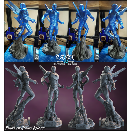 Iron man figurine impression 3D résine  18cm (non peint)