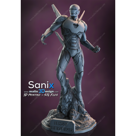 Iron man figurine impression 3D résine  18cm (non peint)