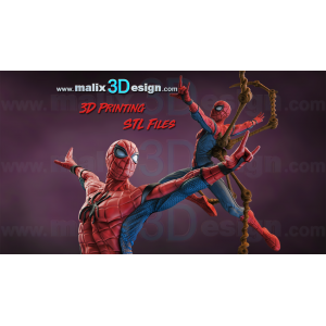 Spider man figurine imprimée en 3D résine Taille 18cm (non peint)