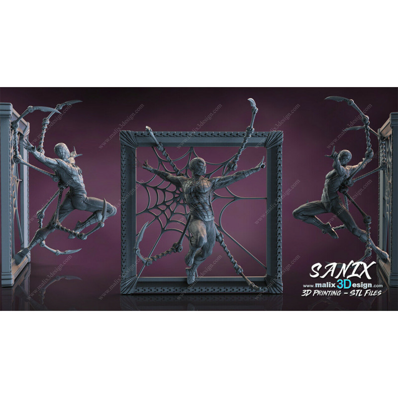 Spider man figurine impression 3D résine  18cm  (non peint)