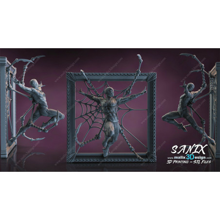 Spider man figurine impression 3D résine  18cm  (non peint)