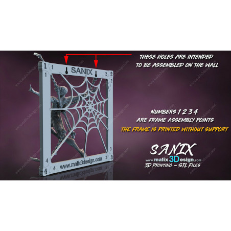 Spider man figurine impression 3D résine  18cm  (non peint)