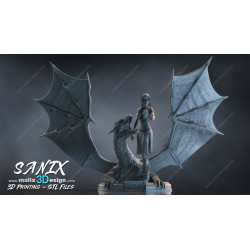 GOT - House Targaryen figurine impression 3D résine  18cm (non peint)