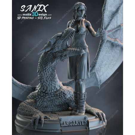 GOT - House Targaryen figurine impression 3D résine  18cm (non peint)