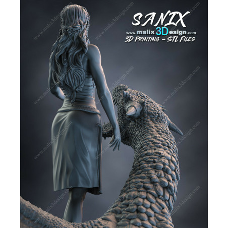 GOT - House Targaryen figurine impression 3D résine  18cm (non peint)