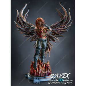 Phoenix figurine imprimée en 3D résine Taille 18cm (non peint)