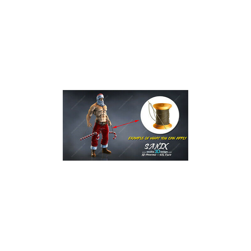 Santa claus (set), impression 3D Résine et PLA, taille 18cm ( non peint ) (non peint)