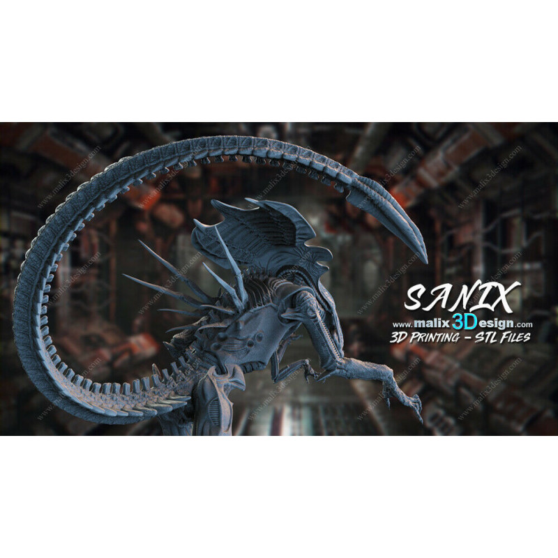 Alien queen figurine impression 3D résine  18cm (non peint)